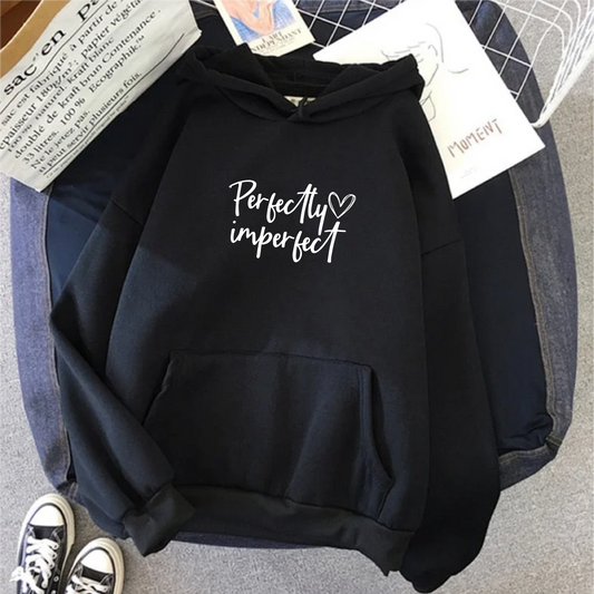 Perfectly Imperfect Black Hoodie