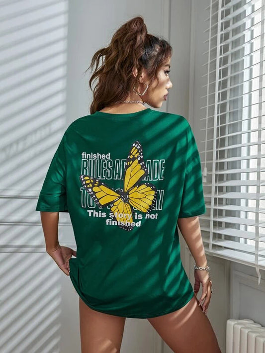 Butterfly Green Oversized T-shirt