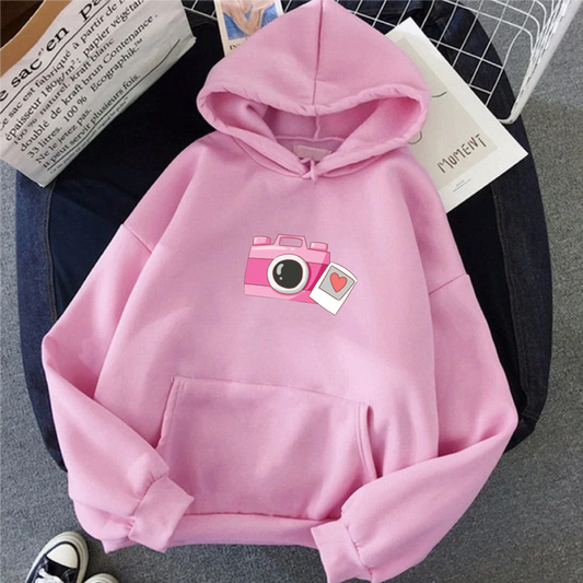 Camera Pink Hoodie