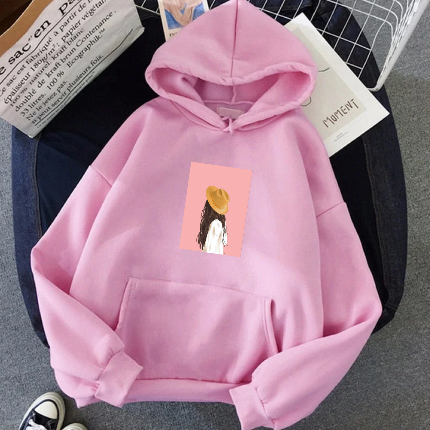 Girl Pic Pink Hoodie