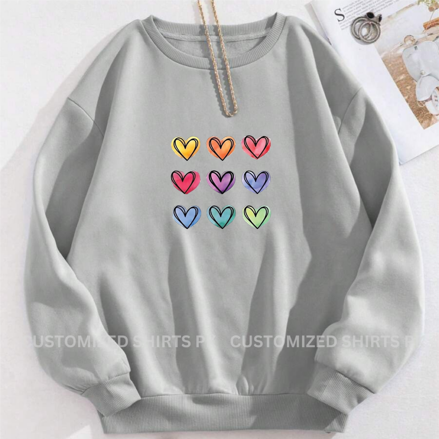 HEARTS SWEATSHIRT