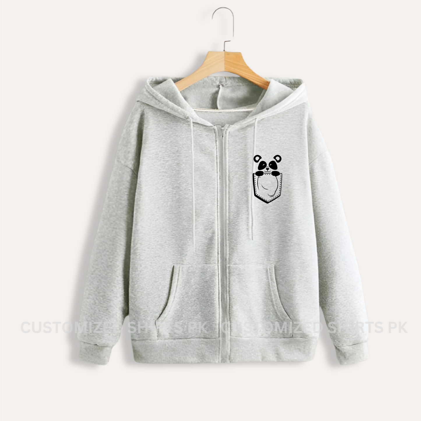 Panda Grey Zipper