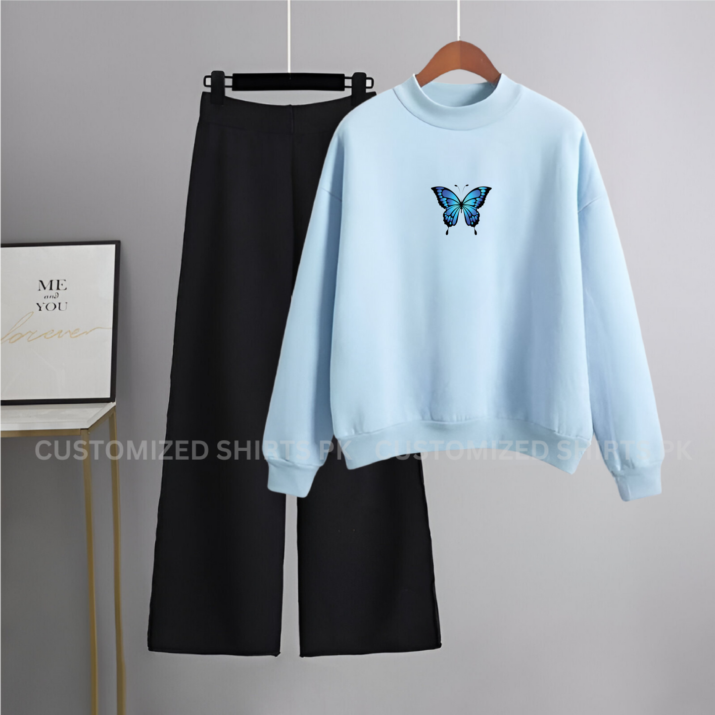 Butterfly Sky Sweatshirt & Black Flapper