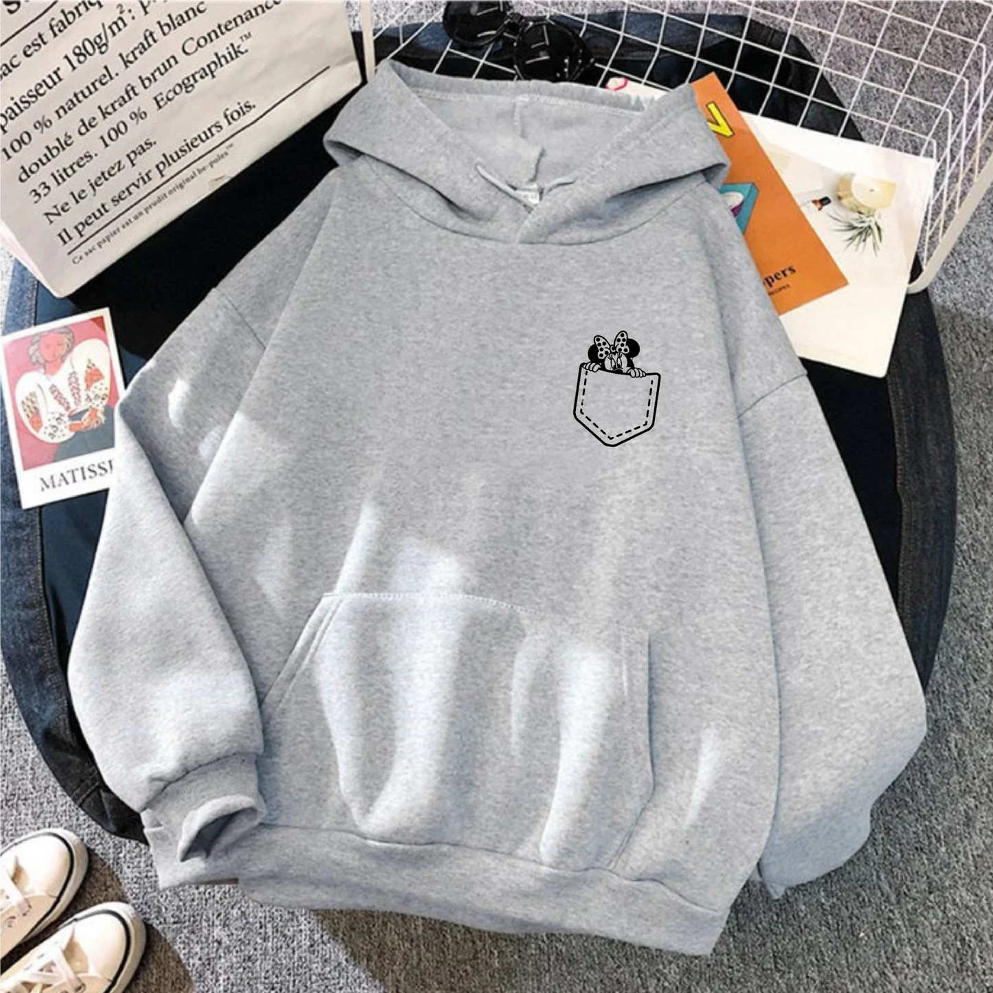 Pocket Grey Hoodie