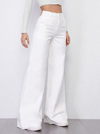 White Wide Leg Jeans