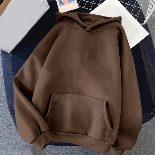 Basic Dark Brown Hoodie