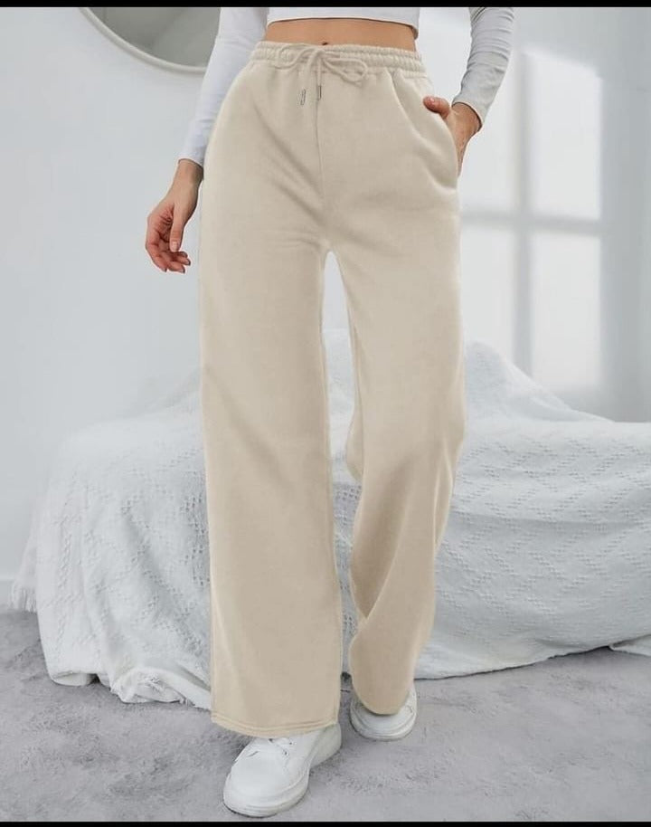 Basic Cream Flapper Trouser