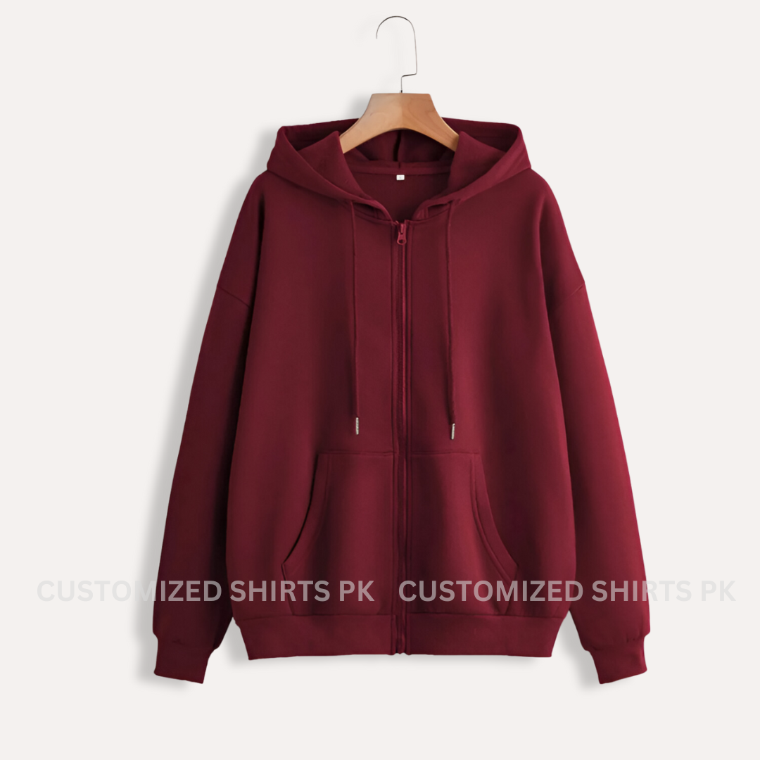 Basic Maroon Zipper