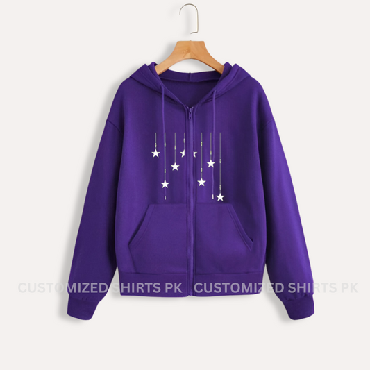 Stars Purple Zipper