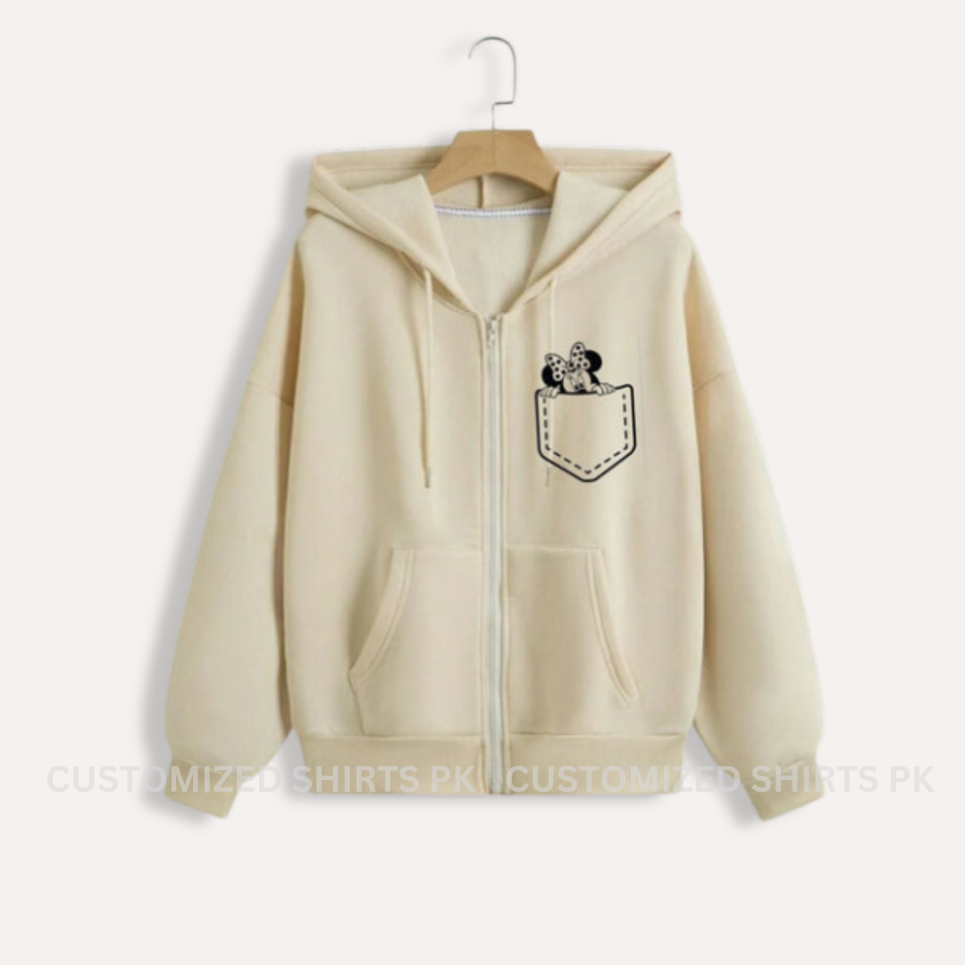 Minnie Beige Zipper