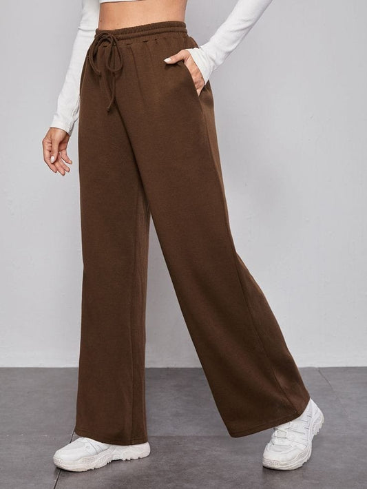 Basic Dark Brown Flapper Trouser