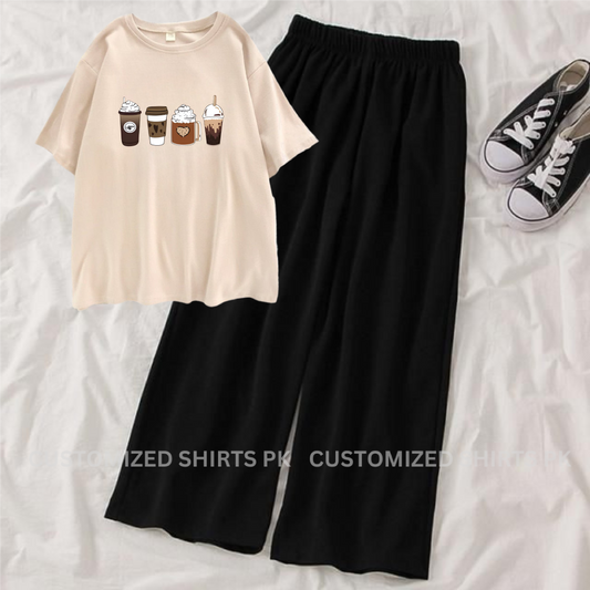 Coffee Tee & Black Flapper