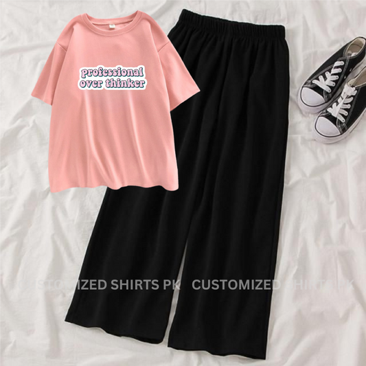 Overthinking Tee & Black Flapper