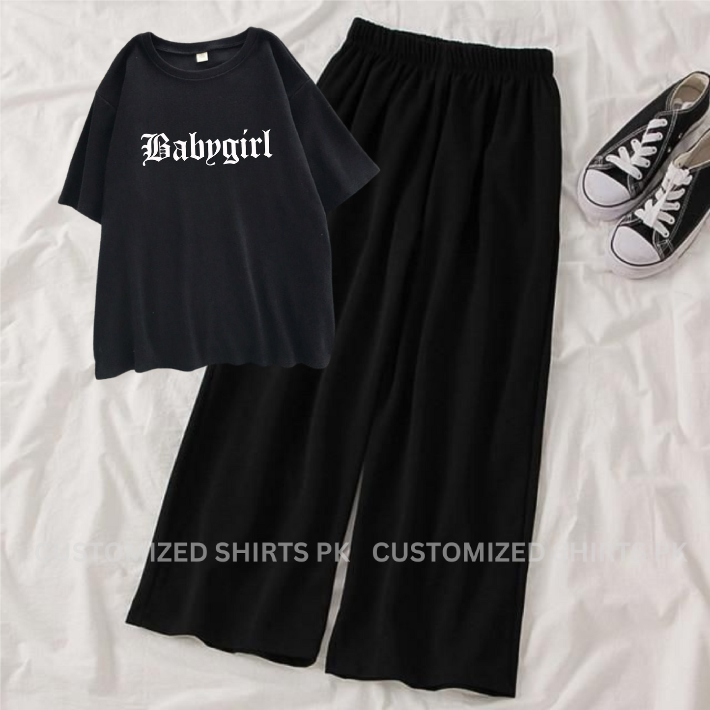 Baby Girl Tee & Black Flapper