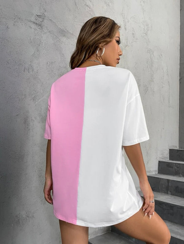 Two Tone Butterfly Oversized T-shirt