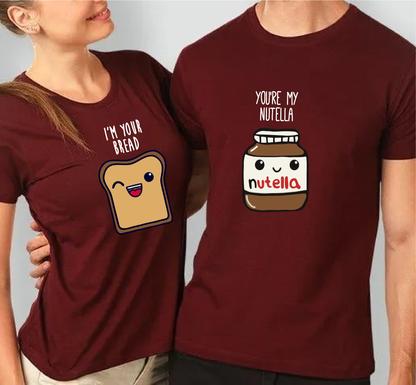 Bread & Nutella Couple Shirts