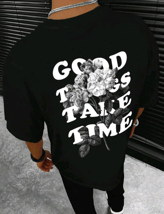 Good Thing Take Time Oversized T-shirt